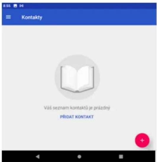 Kontakty Váš seznam kontaktů je prázdný PŘIDAT KONTAKT
