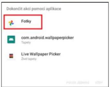 Dokončit akci pomoci aplikace Fotky com.android.wallpaperpicker Tapety Live Wallpaper Picker Živé tapety