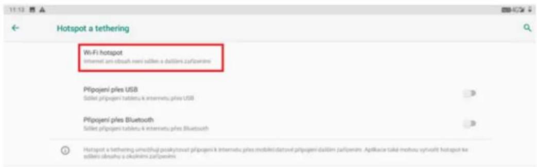 Hotspot a tethering Wi-Fi hotspot Internet ani obuah není sõlken a dalõlen zařízeními Přípojení ples USB Sõlket přípojení tabletu k internetu ples USB Přípojení ples Bluetooth Sõlket přípojení tabletu k internetu ples Bluetooth Hotspot a tethering umozňují poskytovat přípojení k internetu ples mobilei datové přípojení dalõlen zařízeními. Aplikace také mohou vytvolt hotspot ke sõlken obuahy a okojními zařízeními