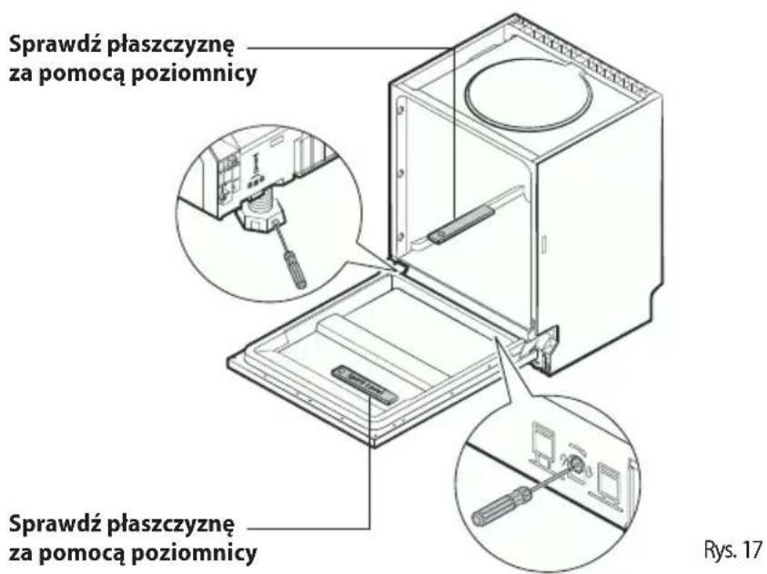 Sprawdź płaszczyznę za pomocą poziomnicy Sprawdź płaszczyznę za pomocą poziomnicy Rys. 17