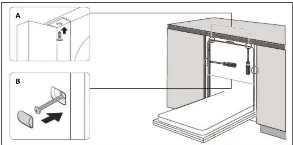 Concept MNV4745 - B – Uchytenie do mramorovej alebo žulovej pracovnej dosky: - 1