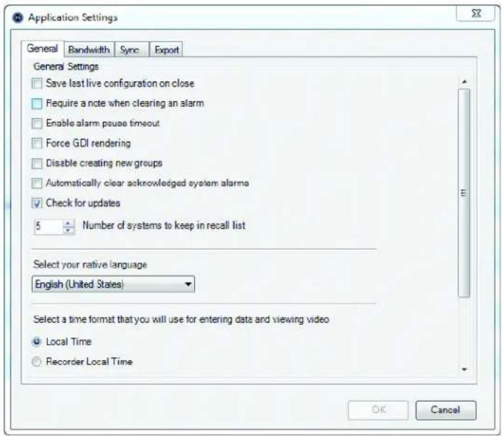 Pelco Digital Sentry DSSRV2-040 - APPLICATION SETTINGS - 1