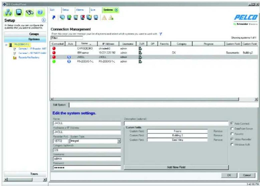 Pelco Digital Sentry DSSRV2-040 - ADDING CUSTOM FIELDS - 2
