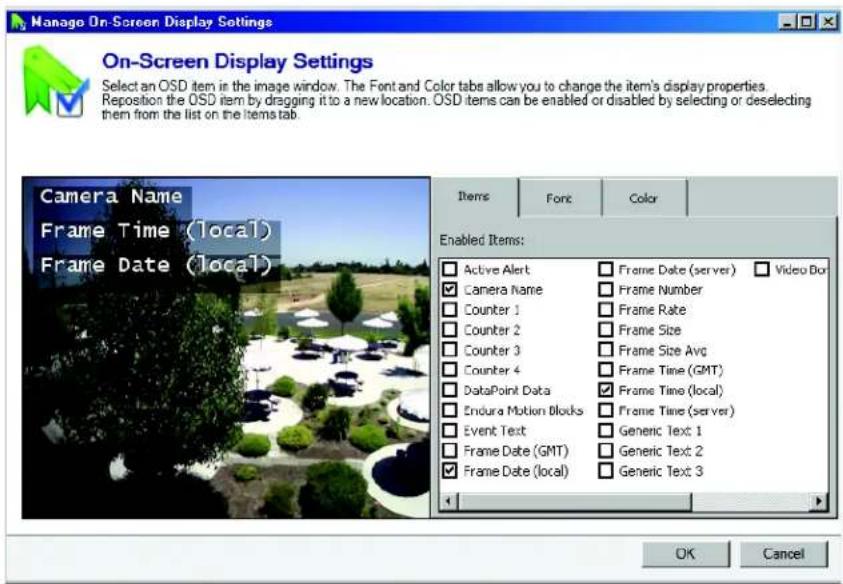 Pelco Digital Sentry DSSRV2-040 - MANAGE OSD SETTINGS - 1