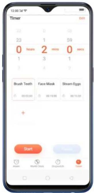 Realme 8s 5G - Customizing Timer - 1