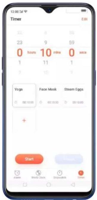 Realme 8s 5G - Customizing timer for Clock app - 7