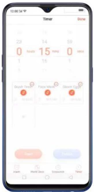 Realme 8s 5G - Customizing timer for Clock app - 3