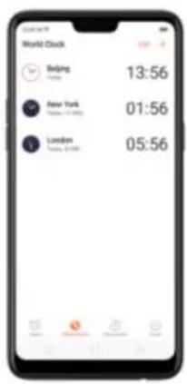 Realme 8s 5G - Add and view clocks for locations - 1