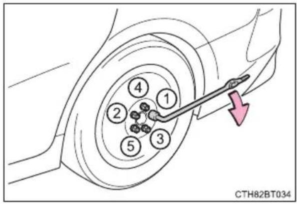 TOYOTA Camry HV (2022) - Installing the spare tire - 5
