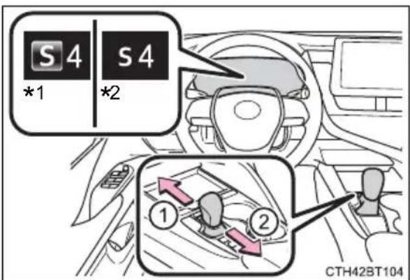 TOYOTA Camry HV (2022) - Changing shift ranges in S mode - 1