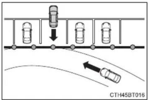 TOYOTA Camry HV (2022) - ■ Situations in which the system may operate even if there is no possibility of a collision - 1