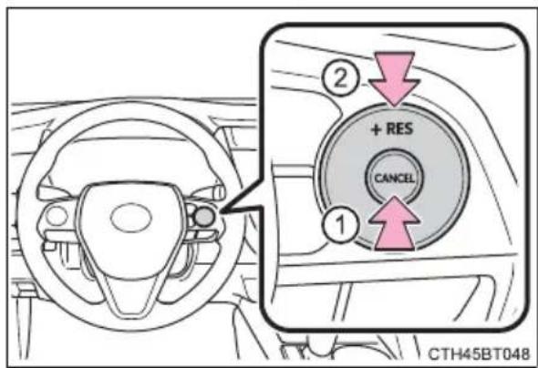 TOYOTA Camry HV (2022) - Canceling and resuming the speed control - 1