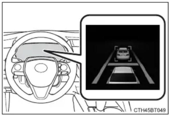 TOYOTA Camry HV (2022) - Approach warning (vehicle-to-vehicle distance control mode) - 1