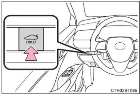 TOYOTA Camry HV (2022) - Opening the trunk from inside the vehicle - 1