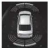 TOYOTA Camry HV (2022) - Sensor detection display, object distance - 1