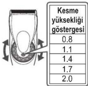 PANASONIC ER-HGP74 - Kırpma yüksekliğini ayarlama - 1