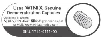 Uses WINIX Genuine Demineralization Capsules Questions or Orders: (877)699-4649 info@winixinc.com or visit: www.winixamerica.com SKU: 1712-0111-00