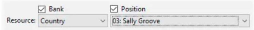 Bank Position Resource: Country 03: Sally Groove