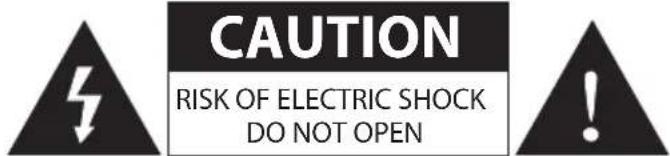 CAUTION RISK OF ELECTRIC SHOCK DO NOT OPEN