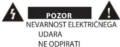 POZOR NEVARNOST ELEKTRIČNEGA UDARA NE ODPIRATI