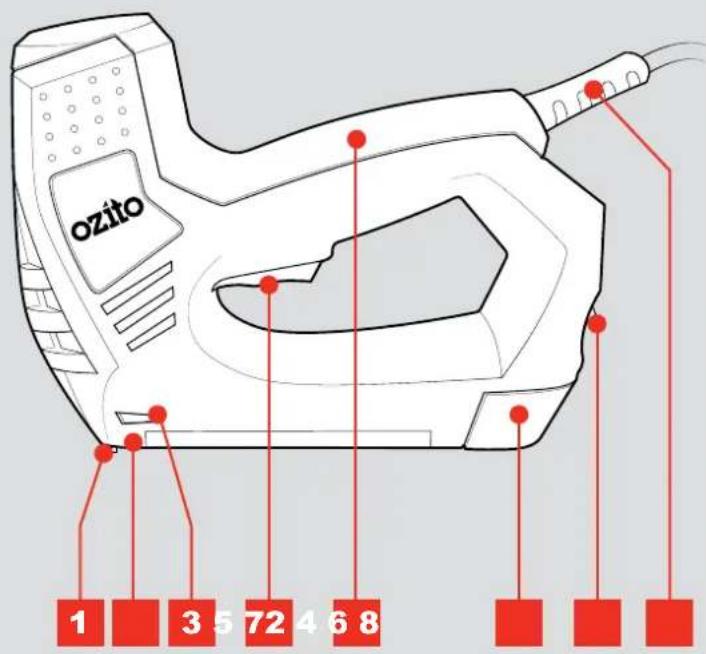 Ozito SNG-2050 - ELECTRIC STAPLE NAIL GUN - 1