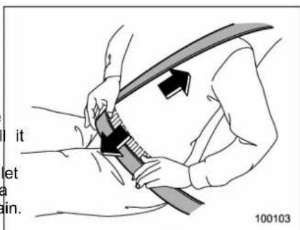 SUBARU 2019 - ▼ Second-row and third-row seatbelts (except third-row center seatbelt) - 2