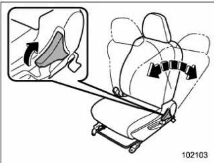 SUBARU 2019 - ▼ Reclining the seatback - 1