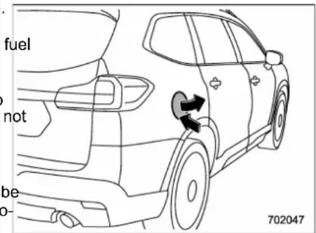 SUBARU 2019 - Fuel filler lid and cap - 1