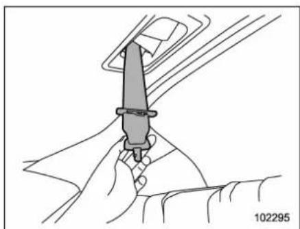 SUBARU 2019 - ▼ Second-row and third-row seatbelts (except third-row center seatbelt) - 8
