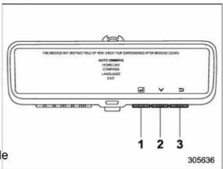 SUBARU 2019 - Dimming setting - 1