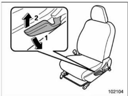 SUBARU 2019 - ▼ Reclining the seatback - 2