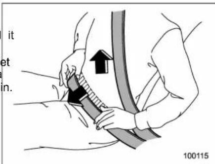 SUBARU 2019 - ▼ Second-row and third-row seatbelts (except third-row center seatbelt) - 11