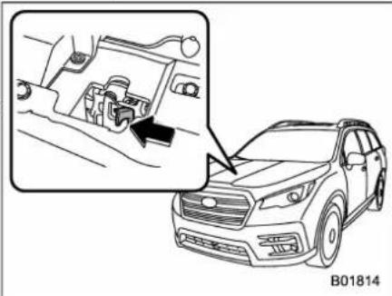SUBARU 2019 - To open the hood: - 2
