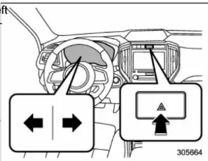 SUBARU 2019 - 3-3. Hazard warning flasher - 1