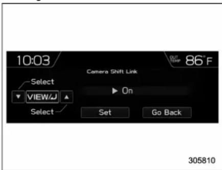 SUBARU 2019 - ▽ Camera shift link setting - 1