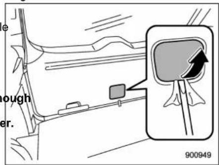 SUBARU 2019 - 9-11. Rear gate – if the re gate cannot be opened - 1