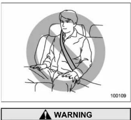 SUBARU 2019 - ▼ Second-row and third-row seatbelts (except third-row center seatbelt) - 6