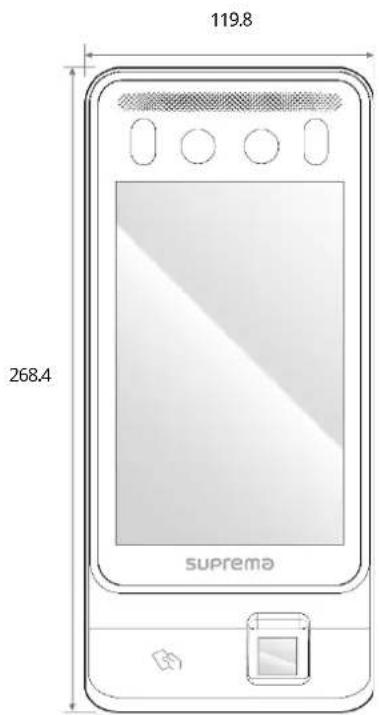 Suprema FaceStation F2 - Dimensions - 1