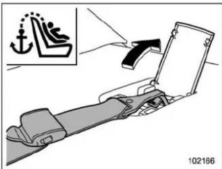 Diagram showing a hand holding a device with a lock icon and an arrow pointing to it, alongside a small inset image of a gear or switch.