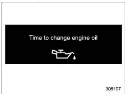 Time to change engine oil 305107