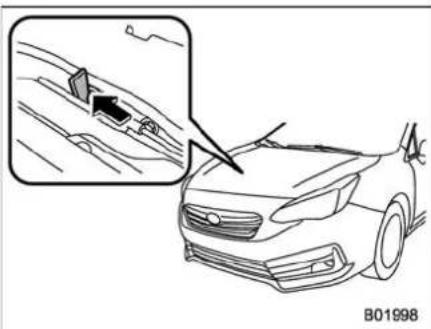 SUBARU 2020 - To open the hood: - 2