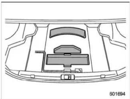SUBARU 2020 - Under-floor storage compartment (sedan - if equipped) - 1