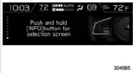 10:03/72 国防报警 AUTO 69 72F Push and hold [INFO]button for selection screen 304985