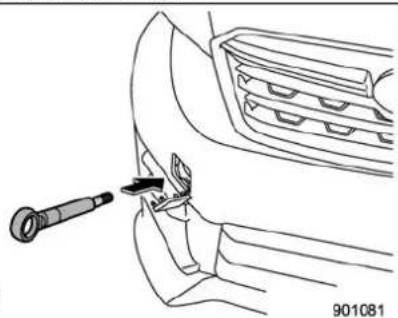 SUBARU 2020 - ▼ Front towing hook - 2