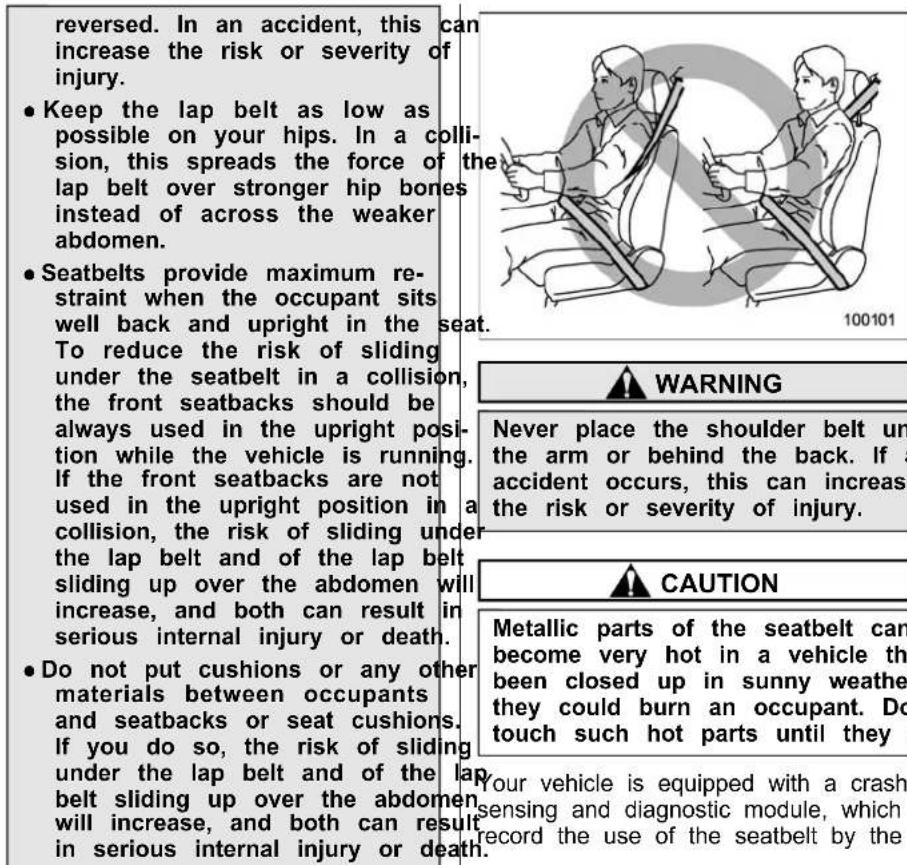 SUBARU 2020 - WARNING - 1