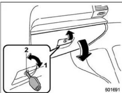 Diagram showing car interior mode shift with labeled parts and directional arrows indicating movement