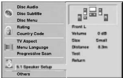 LG LH-D6240A - Speaker settings DVD - 1