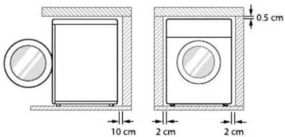 LG WD62J6WY1W - Installation Place Requirements Location - 1