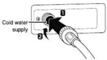 LG WD62J6WY1W - Connecting Hose to Appliance - 1