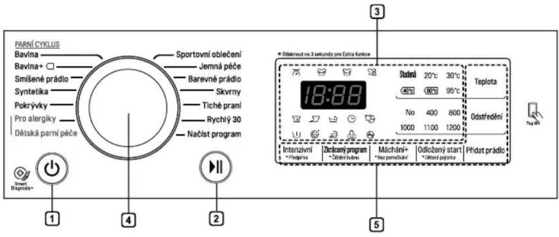 LG WD62J6WY1W - Ovládací panel - 1